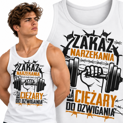 TANK TOP NA SIŁOWNIĘ   ZAKAZ NARZEKANIA